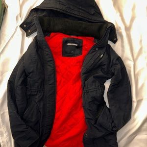 Used navy blue Abercrombie jacket.